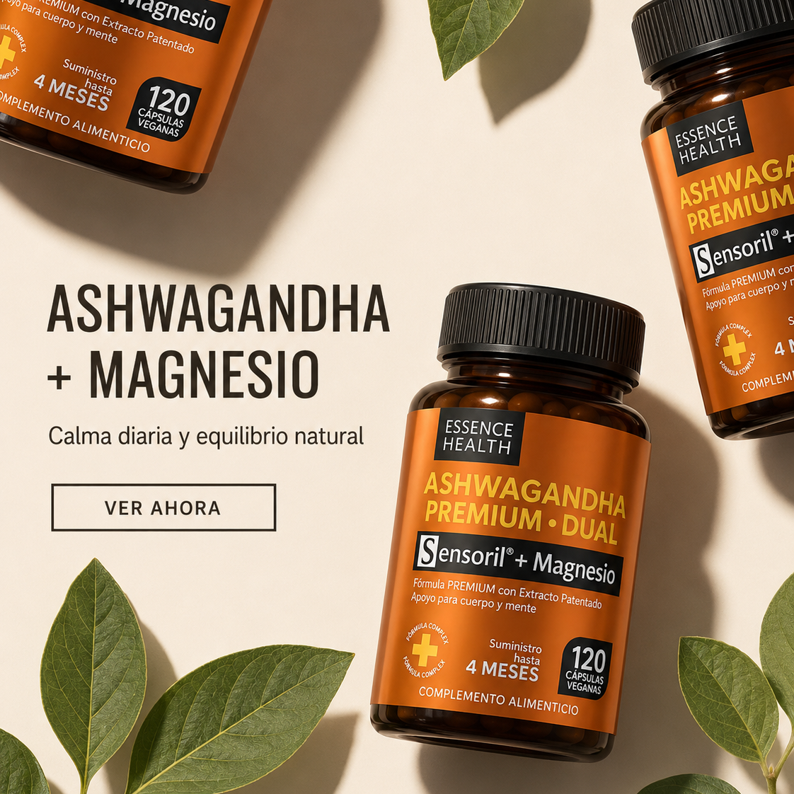 Ashwagandha + Magnesio — calma diaria y equilibrio natural