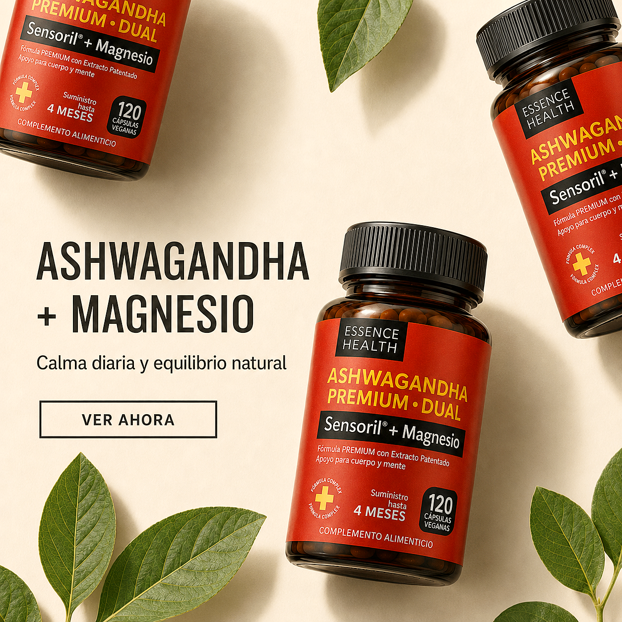 Ashwagandha + Magnesio — calma diaria y equilibrio natural