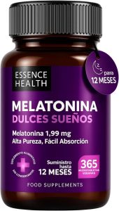 Melatonina Pura 1,9 mg Alta Absorción | 365 Comprimidos | Suplemento Natural | Pastillas para Dormir Profundo y Reparador | Ritmo Circadiano | Descanso y Sueño de Calidad - %sitename%