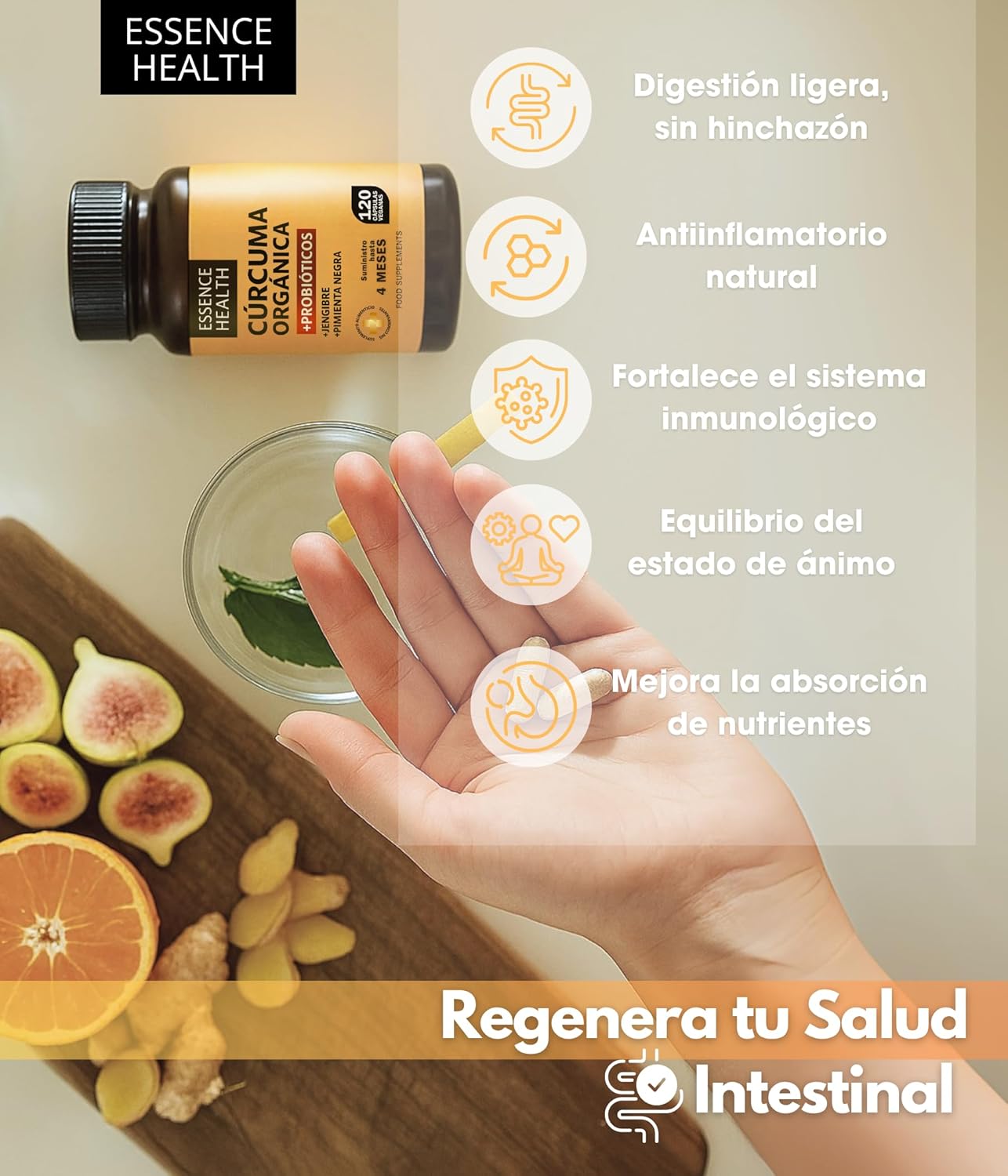 Cúrcuma Orgánica 4500 mg | Probióticos y Jengibre | Antiinflamatorio Articular y Digestivo | Curcumina 95% Alta Concentración | Máxima Absorción con Pimienta Negra | 120 Cápsulas Veganas - %sitename% Cúrcuma Orgánica 4500 mg | Probióticos y Jengibre | Antiinflamatorio Articular y Digestivo | Curcumina 95% Alta Concentración | Máxima Absorción con Pimienta Negra | 120 Cápsulas Veganas - %sitename%