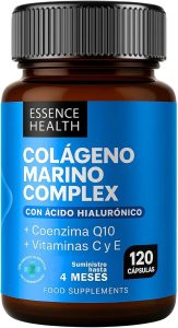 Premium Colágeno Marino Hidrolizado Puro en Cápsulas | Con Ácido Hialurónico, Coenzima Q10, Vitamina C y E | 120 Cápsulas | Piel, Cabello, Uñas y Articulaciones | Alta Absorción - %sitename%