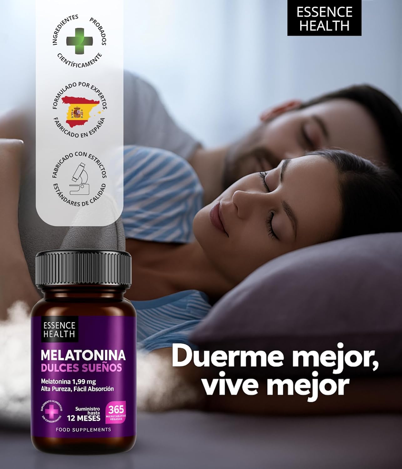 Melatonina Pura 1,9 mg Alta Absorción | 365 Comprimidos | Suplemento Natural | Pastillas para Dormir Profundo y Reparador | Ritmo Circadiano | Descanso y Sueño de Calidad - %sitename% Melatonina Pura 1,9 mg Alta Absorción | 365 Comprimidos | Suplemento Natural | Pastillas para Dormir Profundo y Reparador | Ritmo Circadiano | Descanso y Sueño de Calidad - %sitename%