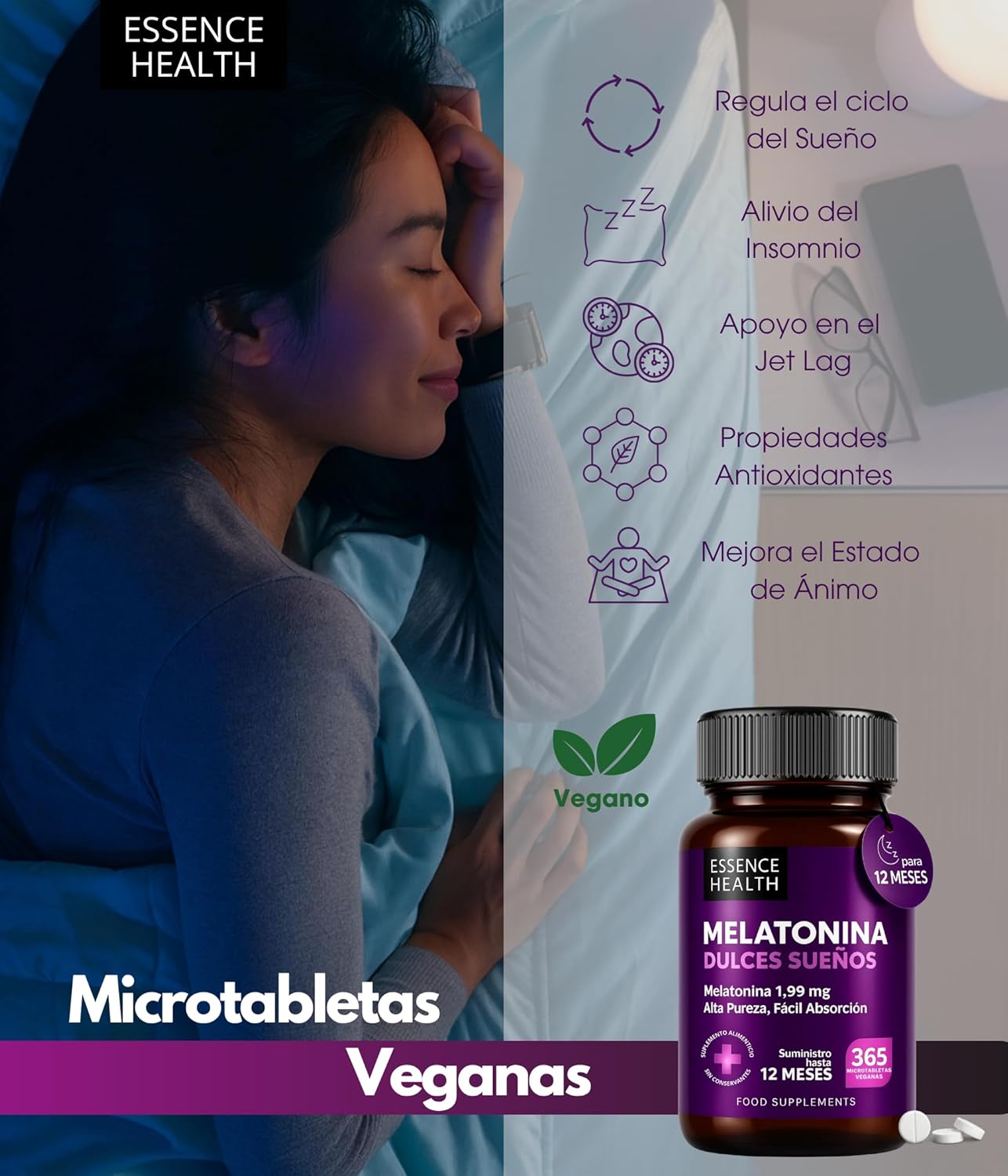 Melatonina Pura 1,9 mg Alta Absorción | 365 Comprimidos | Suplemento Natural | Pastillas para Dormir Profundo y Reparador | Ritmo Circadiano | Descanso y Sueño de Calidad - %sitename% Melatonina Pura 1,9 mg Alta Absorción | 365 Comprimidos | Suplemento Natural | Pastillas para Dormir Profundo y Reparador | Ritmo Circadiano | Descanso y Sueño de Calidad - %sitename%