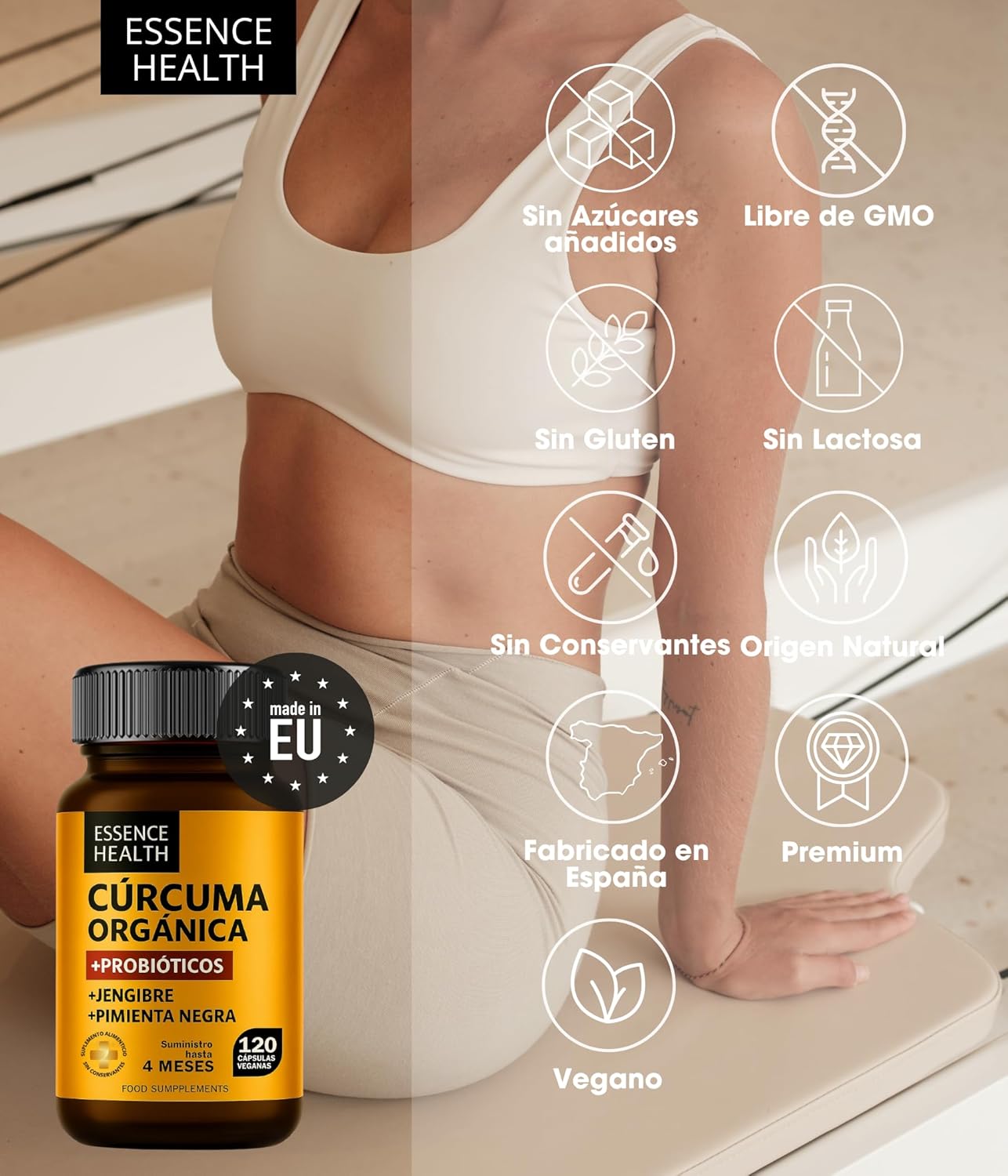 Cúrcuma Orgánica 4500 mg | Probióticos y Jengibre | Antiinflamatorio Articular y Digestivo | Curcumina 95% Alta Concentración | Máxima Absorción con Pimienta Negra | 120 Cápsulas Veganas - %sitename% Cúrcuma Orgánica 4500 mg | Probióticos y Jengibre | Antiinflamatorio Articular y Digestivo | Curcumina 95% Alta Concentración | Máxima Absorción con Pimienta Negra | 120 Cápsulas Veganas - %sitename%