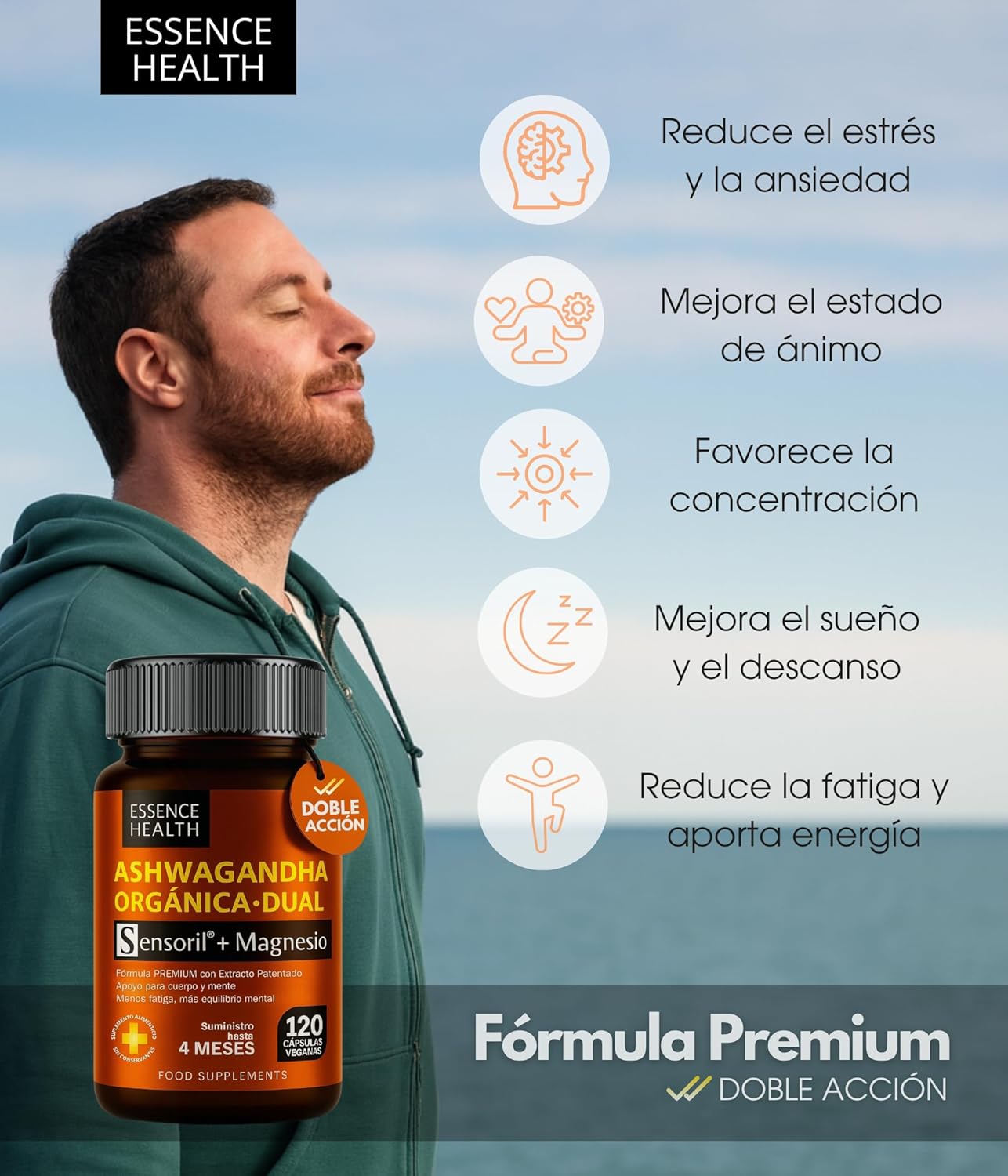 Ashwagandha Orgánica Sensoril® + Magnesio 12750 mg Alta Potencia 50:1 | Avanzado frente a KSM-66 | Adaptógeno Natural para Estrés | Ansiedad | Energía y Equilibrio Mental | 120 Cápsulas Veganas - %sitename% Ashwagandha Orgánica Sensoril® + Magnesio 12750 mg Alta Potencia 50:1 | Avanzado frente a KSM-66 | Adaptógeno Natural para Estrés | Ansiedad | Energía y Equilibrio Mental | 120 Cápsulas Veganas - %sitename%