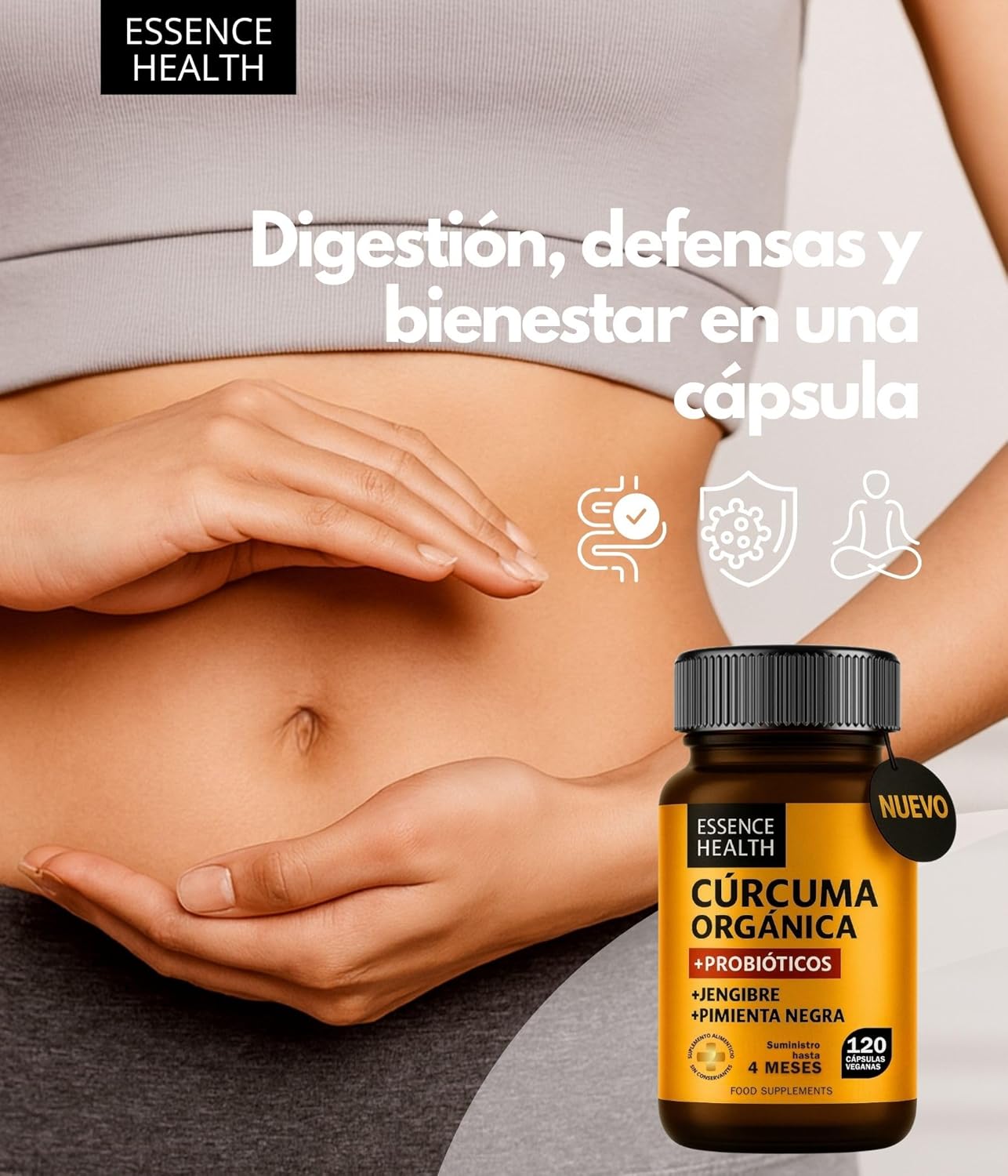 Cúrcuma Orgánica 4500 mg | Probióticos y Jengibre | Antiinflamatorio Articular y Digestivo | Curcumina 95% Alta Concentración | Máxima Absorción con Pimienta Negra | 120 Cápsulas Veganas - %sitename% Cúrcuma Orgánica 4500 mg | Probióticos y Jengibre | Antiinflamatorio Articular y Digestivo | Curcumina 95% Alta Concentración | Máxima Absorción con Pimienta Negra | 120 Cápsulas Veganas - %sitename%