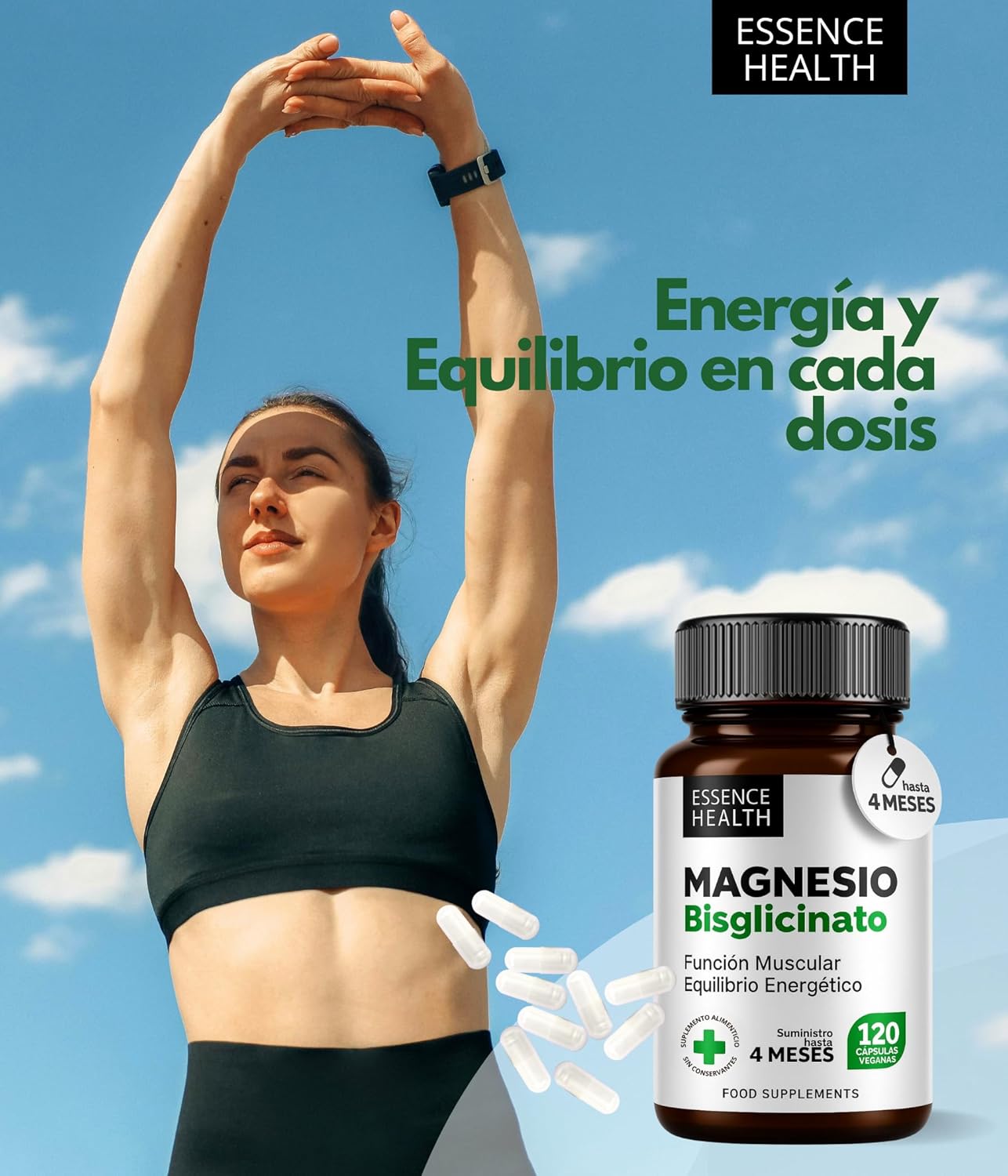 Premium Bisglicinato de Magnesio | Alta Absorción 1000mg | 120 Cápsulas | Glicinato de Magnesio para Energía, Sueño, Músculos y Sistema Nervioso - %sitename% Premium Bisglicinato de Magnesio | Alta Absorción 1000mg | 120 Cápsulas | Glicinato de Magnesio para Energía, Sueño, Músculos y Sistema Nervioso - %sitename%