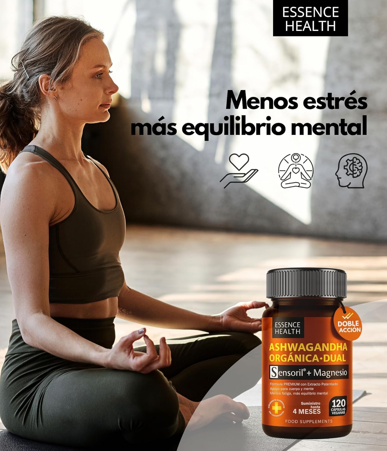Ashwagandha Orgánica Sensoril® + Magnesio 12750 mg Alta Potencia 50:1 | Avanzado frente a KSM-66 | Adaptógeno Natural para Estrés | Ansiedad | Energía y Equilibrio Mental | 120 Cápsulas Veganas - %sitename% Ashwagandha Orgánica Sensoril® + Magnesio 12750 mg Alta Potencia 50:1 | Avanzado frente a KSM-66 | Adaptógeno Natural para Estrés | Ansiedad | Energía y Equilibrio Mental | 120 Cápsulas Veganas - %sitename%