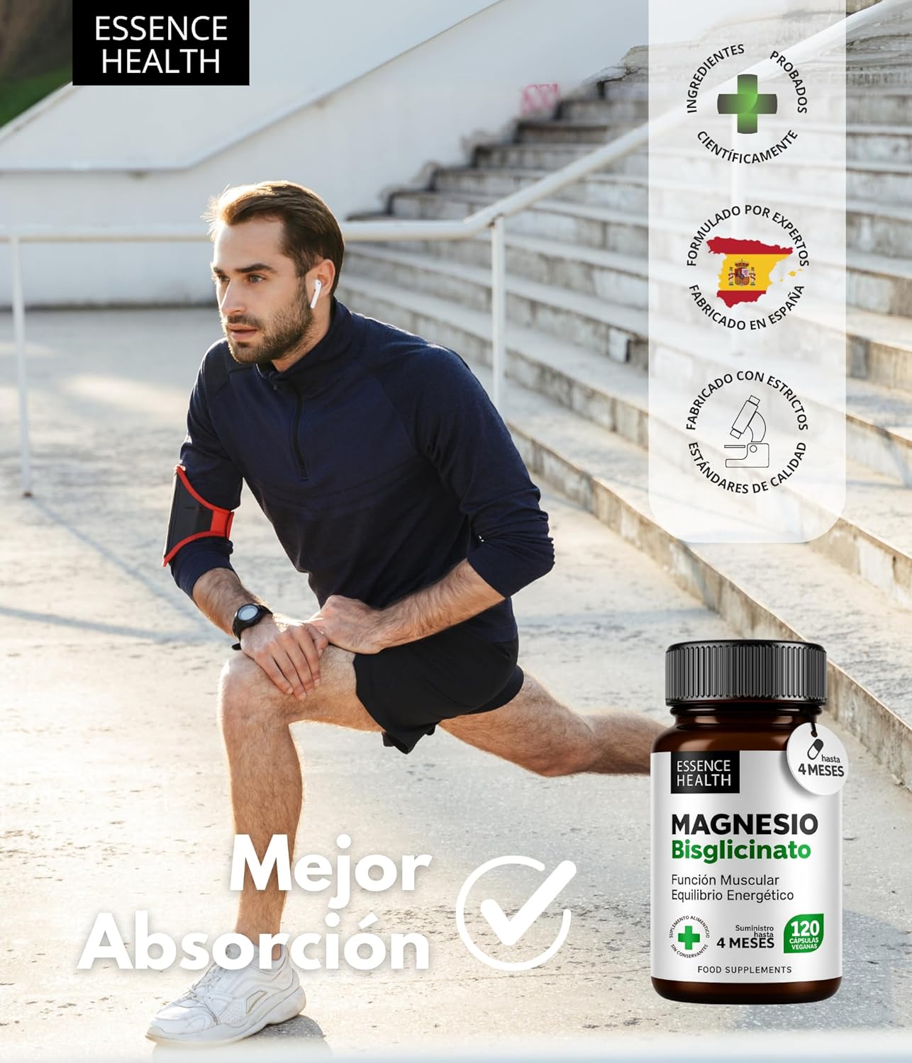 Premium Bisglicinato de Magnesio | Alta Absorción 1000mg | 120 Cápsulas | Glicinato de Magnesio para Energía, Sueño, Músculos y Sistema Nervioso - %sitename% Premium Bisglicinato de Magnesio | Alta Absorción 1000mg | 120 Cápsulas | Glicinato de Magnesio para Energía, Sueño, Músculos y Sistema Nervioso - %sitename%