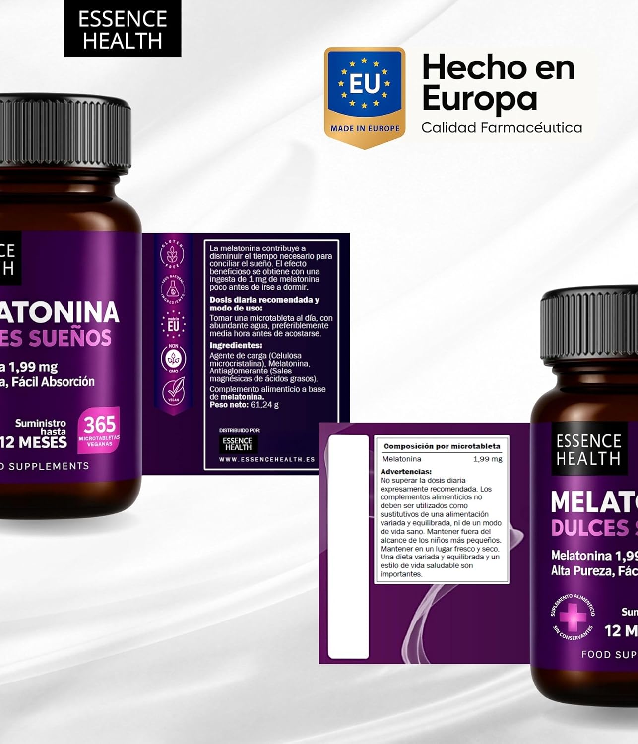 Melatonina Pura 1,9 mg Alta Absorción | 365 Comprimidos | Suplemento Natural | Pastillas para Dormir Profundo y Reparador | Ritmo Circadiano | Descanso y Sueño de Calidad - %sitename% Melatonina Pura 1,9 mg Alta Absorción | 365 Comprimidos | Suplemento Natural | Pastillas para Dormir Profundo y Reparador | Ritmo Circadiano | Descanso y Sueño de Calidad - %sitename%